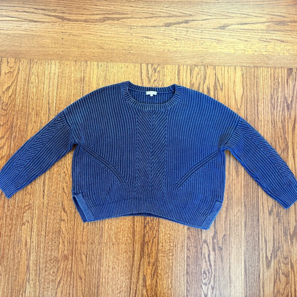 Demylee 100% cotton boxy cropped sweater in S
